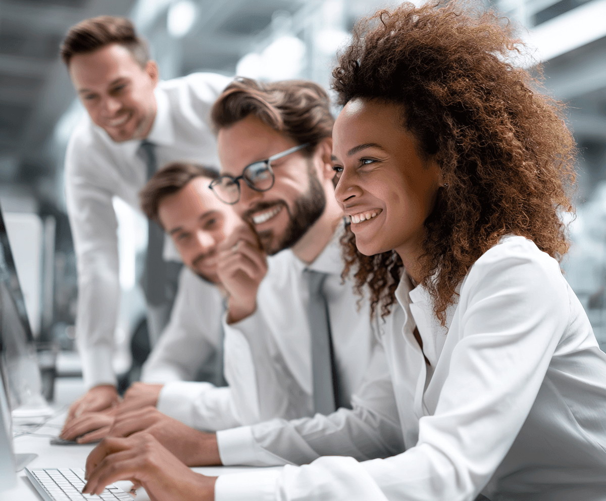 A team working together